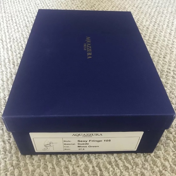 Aquazzura Sexy Fringe Sandals in Moss Green - Picture 4 of 6